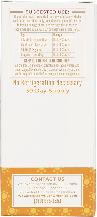 Mary Ruth's Organic Vitamin D3 Spray 1 Fz