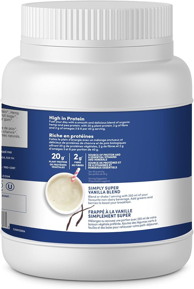 Manitoba Harvest Hemp Yeah Vanilla Protein Powder 454 GR