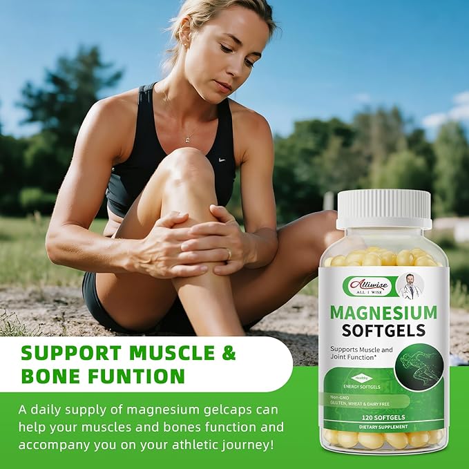 Magnesium Glycinate 500mg Softgels Supplement Small Easy to Swallow Magnesium Gelcaps High Absorption for Night Leg&ampSleep Support Muscle&ampBone Calm Non GMO 120 Gelcaps 60 Day Supply