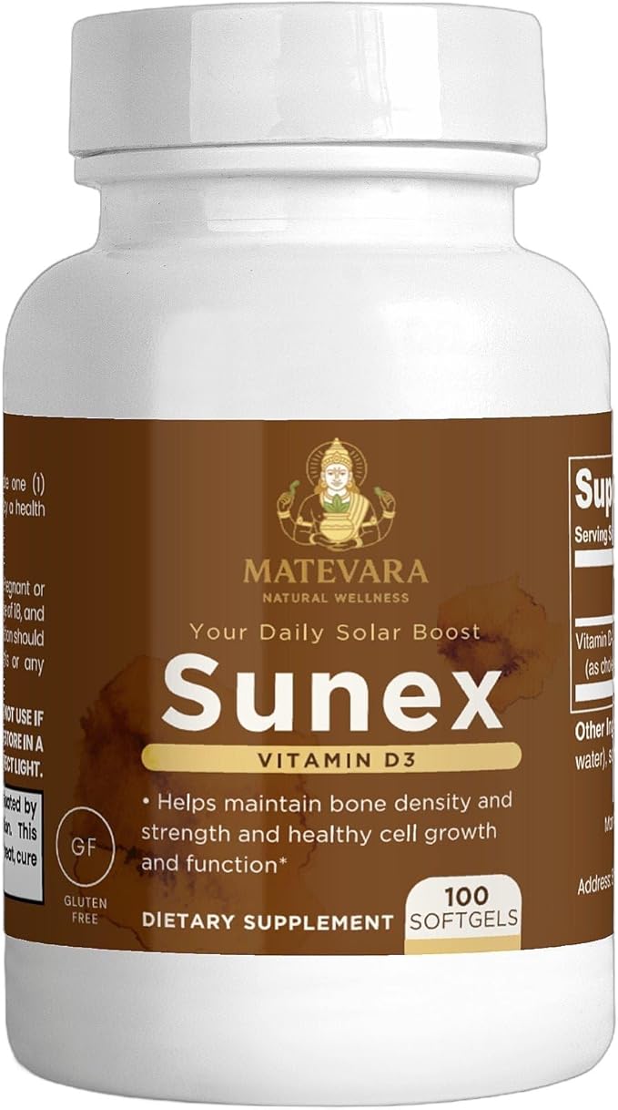 Sunex Vitamin D3 2000 IU | Supports Bone Health &amp Immunity | 100 Count