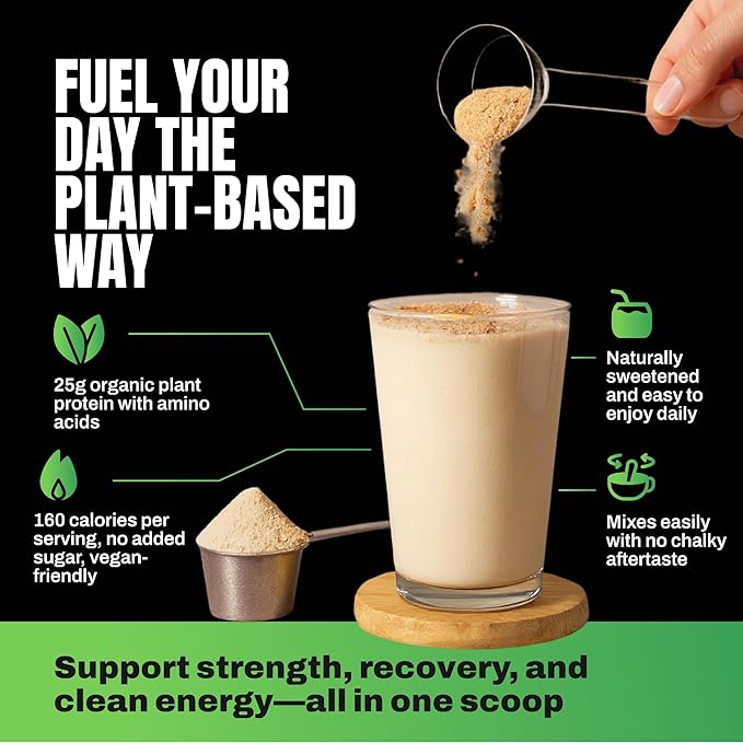 VEDGE Vegan Protein Powder - Plant Protein Powder with Pea Pumpkin &amp Sunflower - USDA Organic Amino Acids Dairy Free Gluten Free Soy Free Keto Non GMO Smooth Texture - Cinnamon - 20 Servin