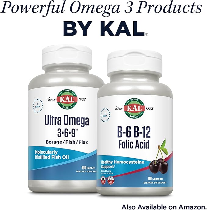 Kal 3.9 G Omega 3 1200/800 Liquid Citrus 4 Fluid Ounce