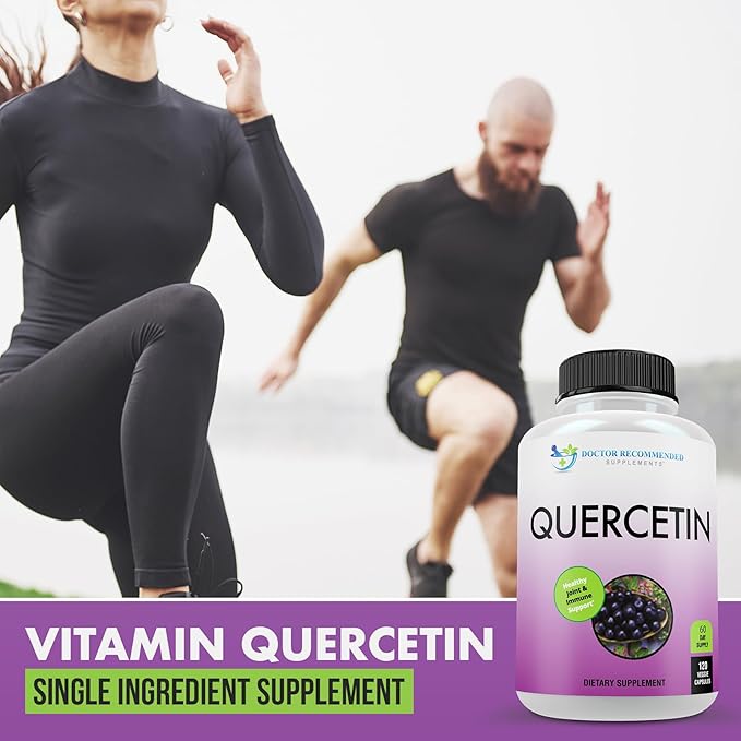 DOCTOR RECOMMENDED SUPPLEMENTS Quercetin 1000mg Per Serving - 120 Veggie Capsules Vitamin Supplement 60 Day Supply (Vegan and Non-GMO)