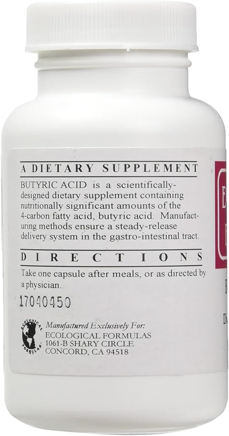 Ecological Formulas Calcium Magnesium Butyrate (Btyric Acid) Supports Gut Health. 1-Pack Cream 90 Capsules