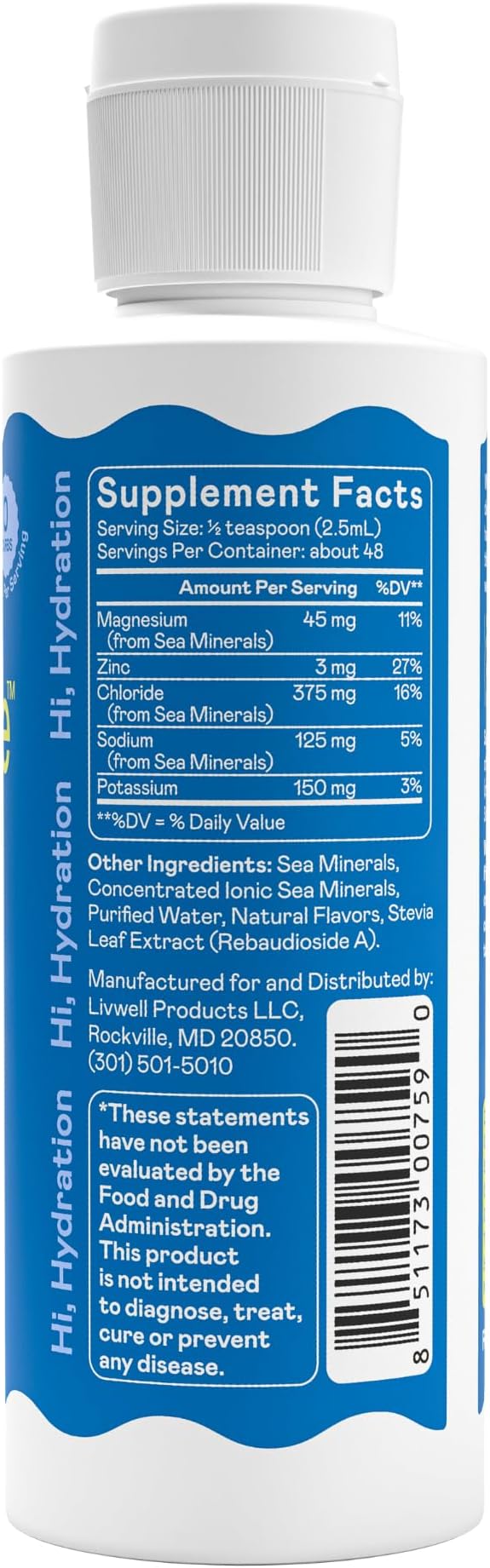 Hi-Lyte Electrolytes for Fasting Immune Support and Rapid Hydration | Tropicals | NO Calories NO Sugar | 20%+ More Potassium Magnesium &amp Zinc