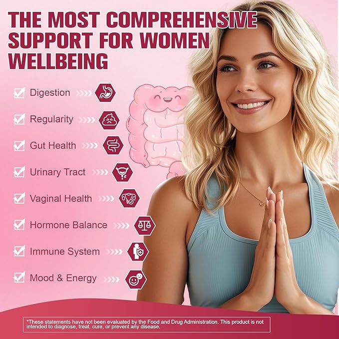 Totaria Probiotics for Women 120 Billion Women Probiotic with Akkermansia Digestive Enzymes &amp Prebiotics Cranberry D-Mannose for Gut Vaginal Urinary Immune PH Balance 120 Vegan Capules