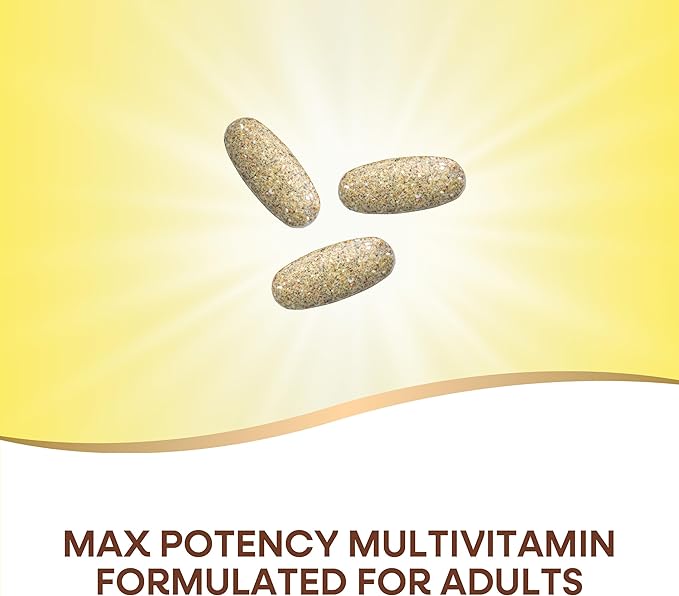 Nature's Way Alive! Max3 Potency Daily Multivitamin Methylated B12 and Folate Ultra Potency B-Vitamins to Support Energy Metabolism* 180 Tablets (Pack of 2)