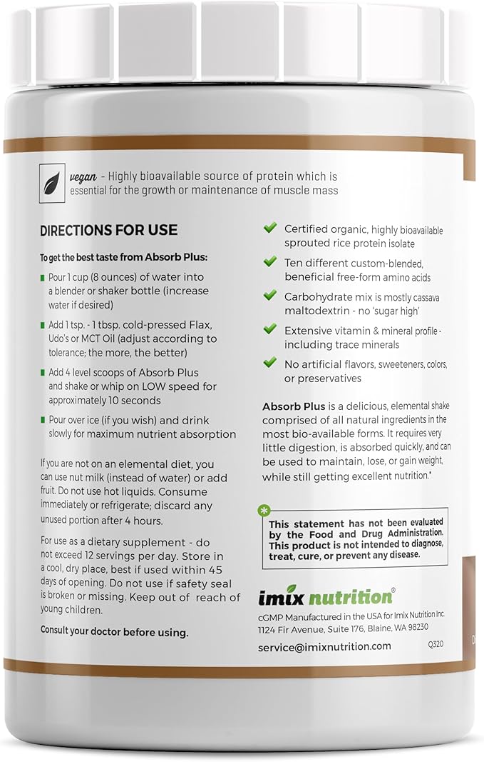 Vegan Elemental Shake – Nutrient-Rich Powder Nutritional Support Natural Ingredients Non-GMO Gluten-Free Organic Sprouted Rice Protein (2.2 Pound Mocha Latte)