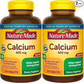 Nature Made Calcium 600 mg with Vitamin D3 Dietary Supplement for Bone Support 220 Tablets - Pack of 2