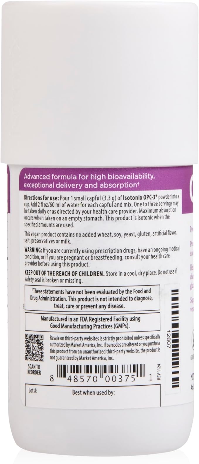 Isotonix OPC-3 Antioxidant Supplement - Pycnogenol Grape Seed Extracts Bilberry Red Wine &amp Pine Bark Extracts - for Heart &amp Circulatory Support - Isotonic Vegan Gluten Free - 30 Servings