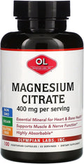 Olympian Labs Magnesium Citrate 400 mg 100 Vegetarian Capsules