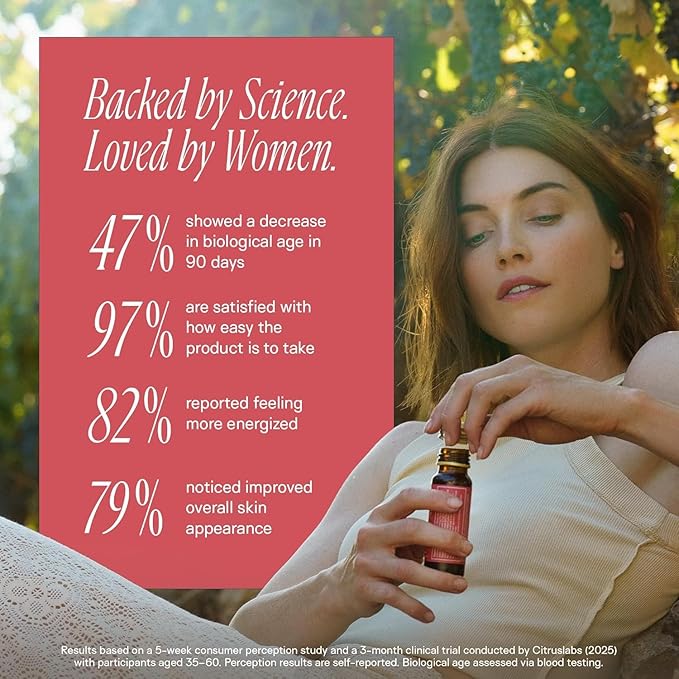 Happy Aging Liquid NAD+ Supplement for Women | Liposomal Nicotinamide Riboside &amp Resveratrol Shots for Energy Skin Health &amp Brain Fog | NMN Alternative with Antioxidants | 10 Shots 30-Day Su