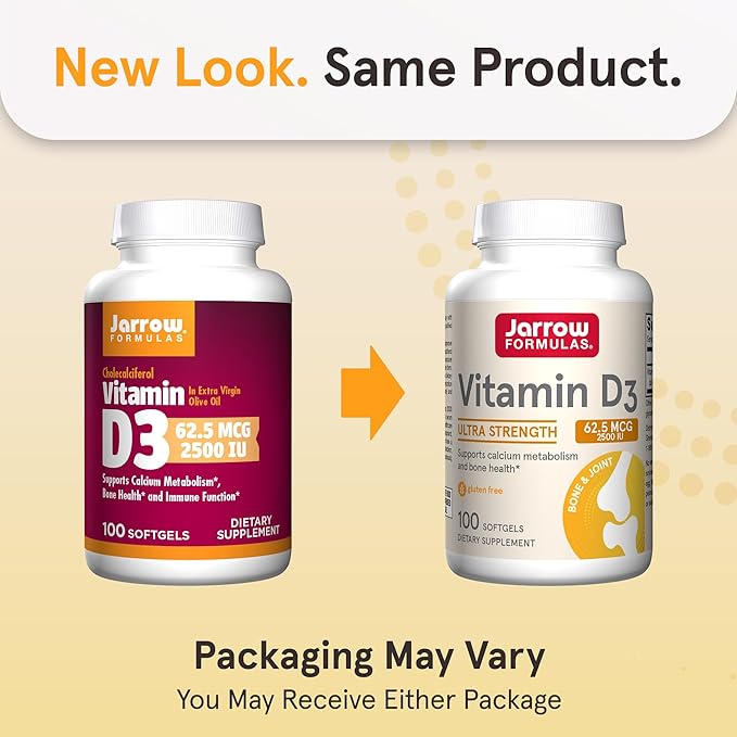 Jarrow Formulas Curcumin 95 500mg - Up to 120 Servings (Veggie Caps) &amp Vitamin D3 62.5 mcg (2500 IU) - 100 Servings (Softgels) - Bone Health