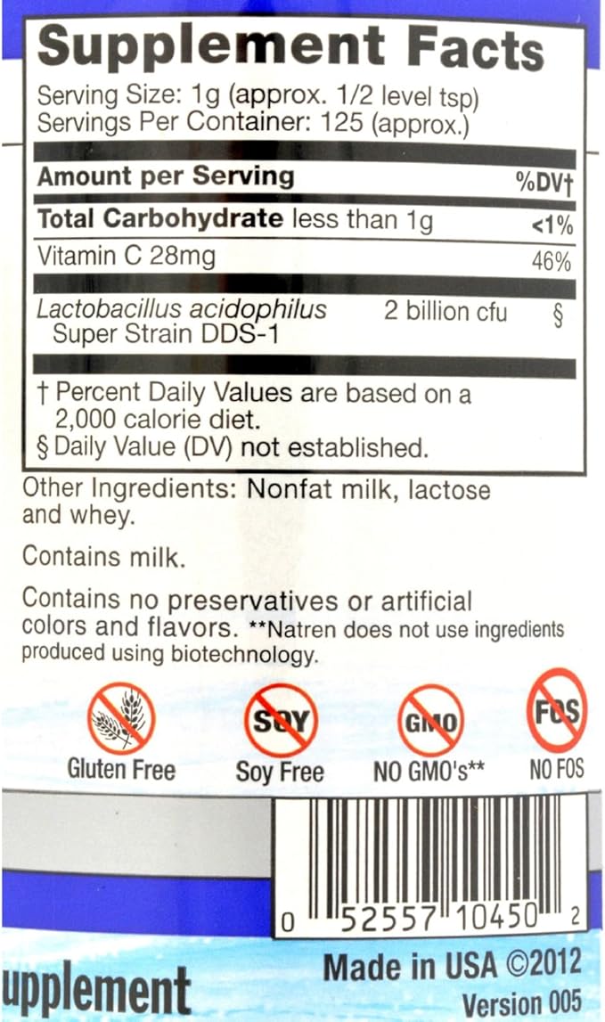 Natren Megadophilus Dairy 4.5-Ounce
