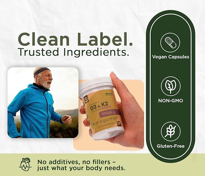 Premium Vitamin D3 &amp K2 with Coconut Oil – 10000 IU D3 + 200 mcg MK-7 – High-Potency Vitamin D3 K2 Supplement – 120 Softgels