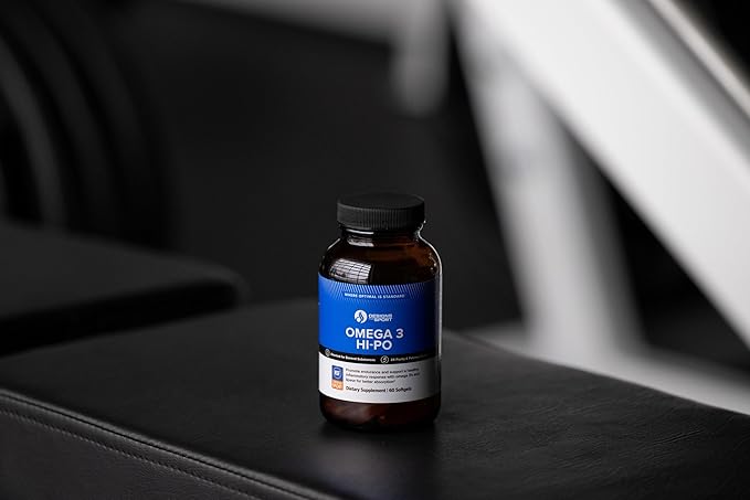 Designs for Sport Omega 3 HI-PO - High-Potency Triglyceride Fish Oil - 1500 mg Omega-3 with 750 mg EPA &amp 750 mg DHA - No Fishy Aftertaste - 60 Softgels