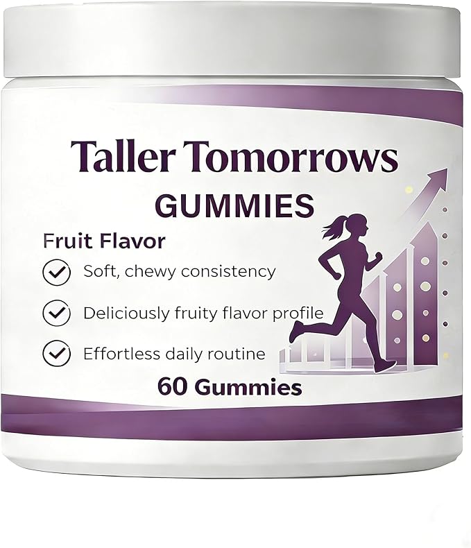 Taller Tomorrows Gummies | Fruit Flavored Gummies | Kids' Daily Multivitamin Gummies | 60 Gummies