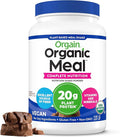 Orgain Organic Vegan Meal Replacement Protein Powder Creamy Chocolate Fudge - 20g Plant Based Protein Gluten Free Dairy Free Lactose Free Soy Free No Sugar Added For Smoothies &amp Shakes - 2.