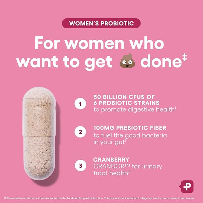 Physician's Choice Probiotics for Women - PH Balance Digestive UT &amp Feminine Health - 50 Billion CFU - 6 Unique Strains for Women - Organic Prebiotics Cranberry Extract+ - Womens Probiotic - 8