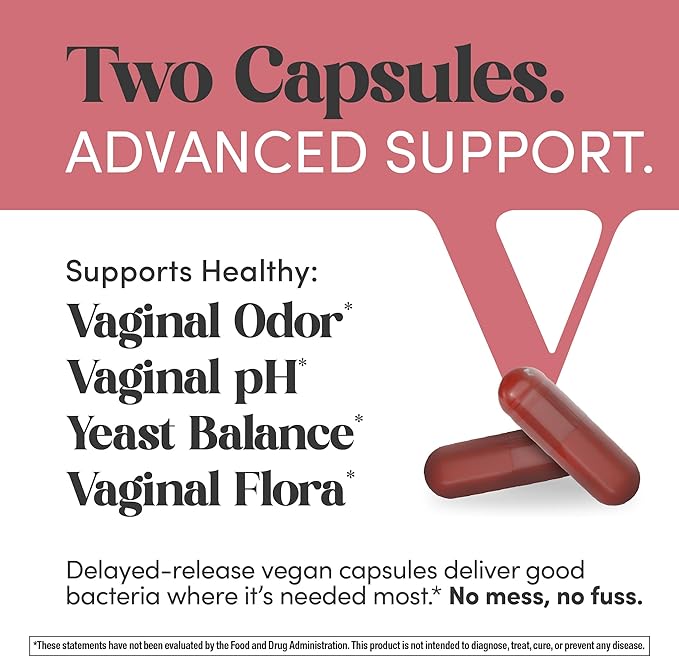 Renew Life Ultimate Flora Vaginal Probiotics for Women | 6 Billion CFU | 60 Delayed Release Vegan Capsules | Vaginal Health and pH Balance | Dairy Soy and Gluten Free Supplement