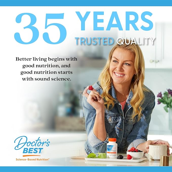 Doctor's Best Vegan Omega-3 EPA + DHA Supports Eye Brain and Heart Health Non-GMO Gluten Free Vegan 60 Veggie Softgels