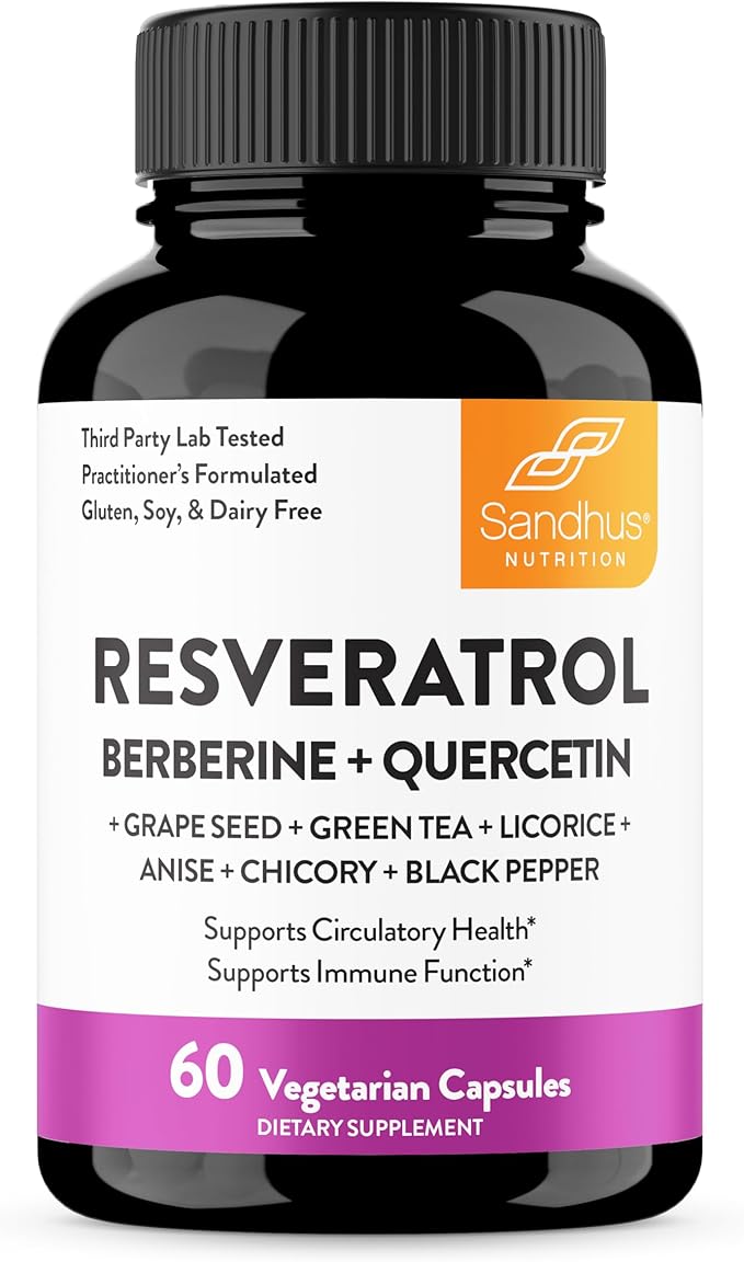 Sandhu's Zinc Quercetin &amp Resveratrol Capsules | Support Immune Health