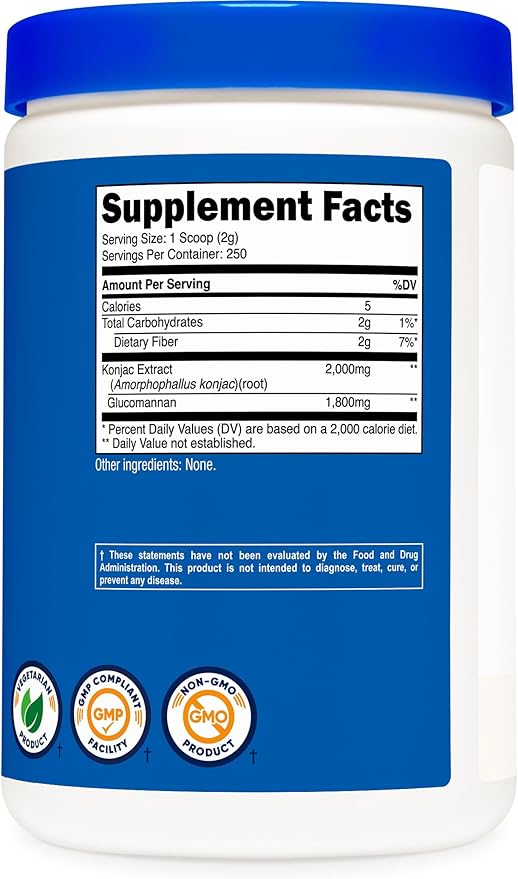 Nutricost Glucomannan Powder 500G (2 Bottles)