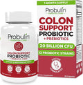 Probulin Colon Support Probiotic Supplement Daily Gut Digestive and Immune Health Probiotics Capsules for Men and Women 20 Billion CFU Vegan 30 Count Bottle