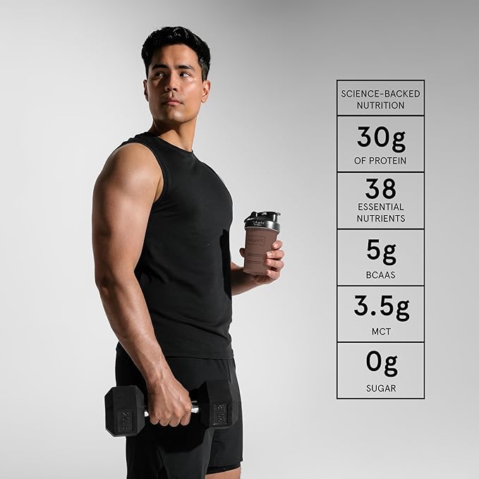 Soylent Complete Protein Powder Chocolate 30g Protein Shake for Muscle Growth and Recovery BCAAs DHA MCT 28 Vitamins &amp Minerals Zero Sugar Gluten Free Vegan - 1.25lb