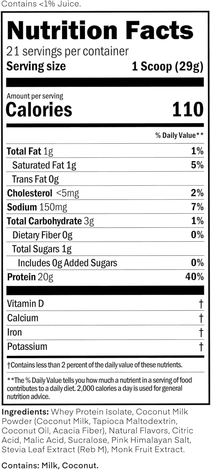 Oath Nutrition Clear Whey Isolate Protein Powder Frosty Lemonade 20g Complete Protein per Serving No Added Sugar Grass-Fed 21 Servings