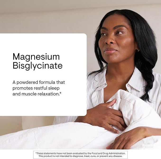 THORNE - Magnesium Bisglycinate - Powdered Magnesium Formula - Supports Restful Sleep Muscle Relaxation Heart Health &amp Metabolism* - NSF Certified for Sport - Gluten Dairy &amp Soy-Free - 30 S