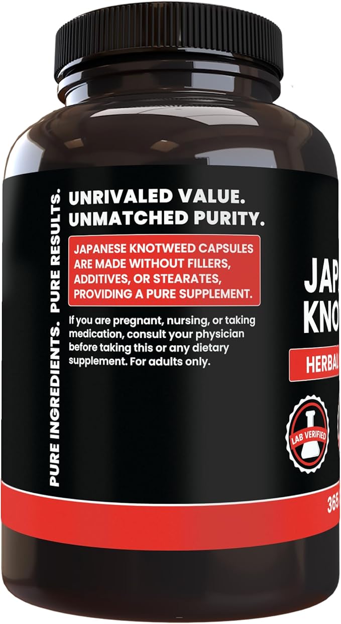 Pure Original Ingredients Japanese Knotweed (365 Capsules) No Magnesium Or Rice Fillers Always Pure Lab Verified
