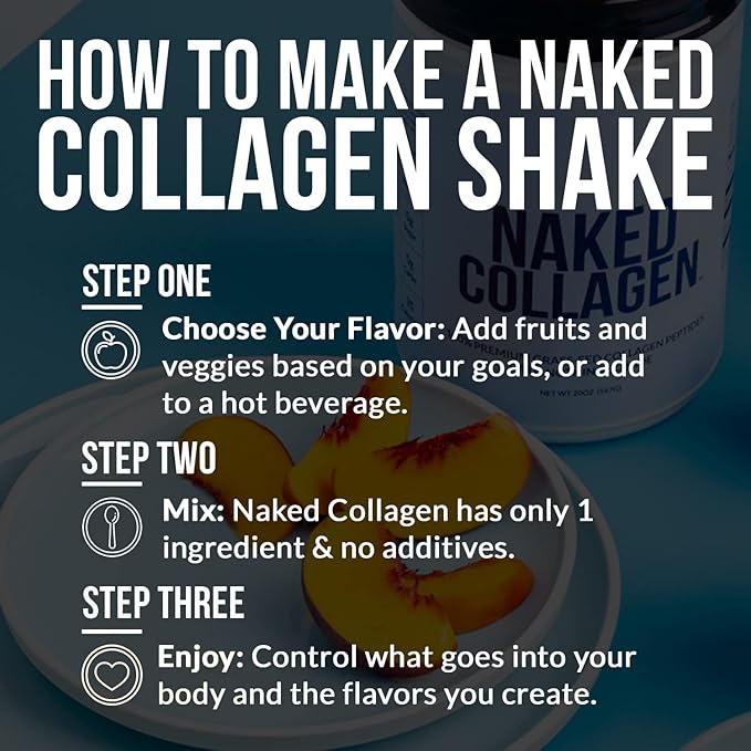 NAKED Strawberry Whey Protein Powder 5LB (61 Servings) + Collagen Peptides Protein Powder 20oz (60 Servings) – Grass-Fed Bulk Non-GMO Gluten Free Soy Free