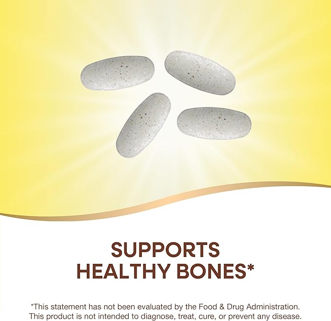 Nature’s Way Alive! Calcium Bone Support Tablets* Max Absorption Calcium Supplement with Vitamins D3 K2 &amp Magnesium Promotes Bone Health and Bone Density* Gluten Free 60 Tablets