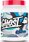 GHOST Clear Whey Isolate Protein Powder Blue Raspberry - 1.4 LB Tub 25G of Whey Protein - Post Workout Drink for Muscle Gain &amp Recovery – Sugar Free Soy Free &amp Zero Fat 20 Servings