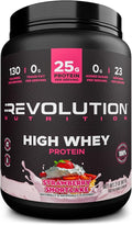 Revolution Nutrition High Whey Protein Powder 2LB Whey Isolate Gluten Free Lean Muscle Mass for Men &amp Women 25g of Protein Per Scoop 908 g 24 Servings (Strawberry Shortcake 2 Pound)
