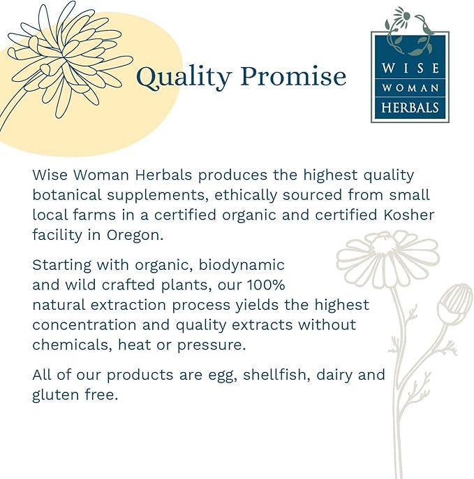 Wise Woman Herbals Gentian &amp Skullcap Digestion Support Supplement Non-GMO Bloating &amp Indigestion Relief Supports GI Motility &amp Gut Comfort Mood Balance 90 Veg Caps