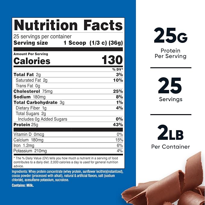 Nutricost Whey Protein Concentrate (Chocolate) 2LBS - Gluten Free &amp Non-GMO