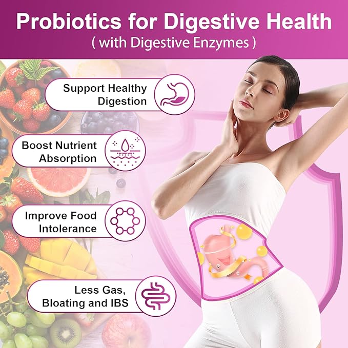 NATURE TARGET Women's Probiotics &amp Prebiotics Cranberry &amp D-Mannose 50-Billion-CFUs Organic Probiotics for Digestive Health/Gut Health/Immune Booster/Weight Management