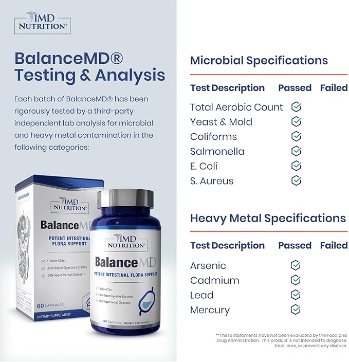 1MD Nutrition BalanceMD Vaginal Probiotics | Oregano &amp Caprylic Acid with Lactobacillus &amp Digestive Enzymes | Promotes Intestinal Flora Balance | 120 Capsules