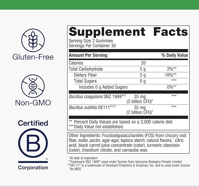 Metagenics UltraFlora 3 in 1 Daily Probiotic &amp Postbiotic Gummies - Shelf-Stable for Adults &amp Kids - Supports Gut Health Healthy Gut Flora &amp Immune Support* - 60 Gummies