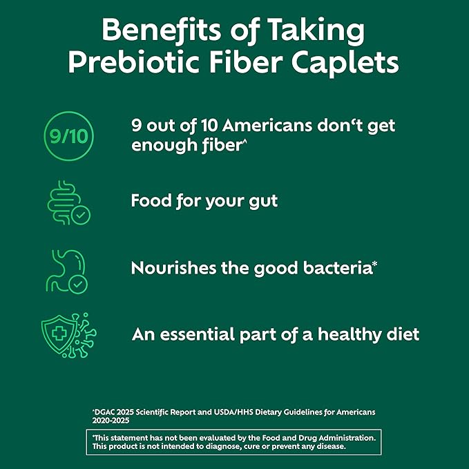 Benefiber Prebiotic Fiber Supplement Caplets84 Count (Pack of 2)