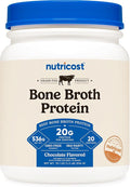 Nutricost Beef Bone Broth Protein Powder Chocolate (20 Servings) - Gluten-Free GMO-Free