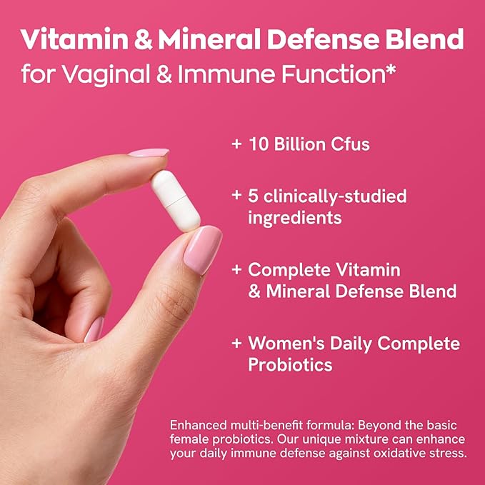 Gynable Vaginal Probiotics for WomenFemale Probiotic for pH Balance with Lactobacillus 10 Billion CFU Probiotics BlendSelenium-Vitamin D3Promote Healthy Vaginal Odor &amp Vaginal Flora90 Count