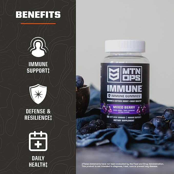 MTN OPS Vitamin D3 + K2 and Immune Gummies Bundle