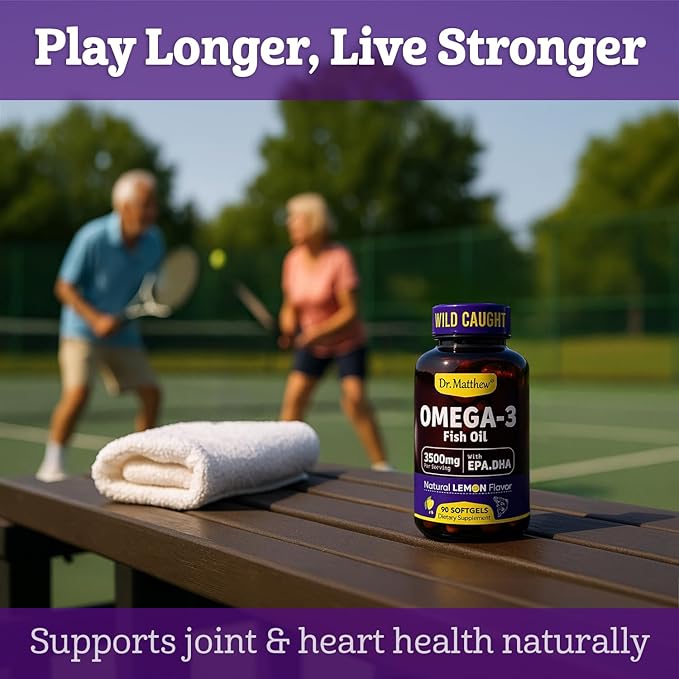 Omega-3 Fish Oil 3500 mg High EPA &amp DHA – No Fishy Taste Easy to Swallow Burpless Natural Lemon – Supports Heart Brain &amp Joint Health – 90 Softgels – Wild Caught.