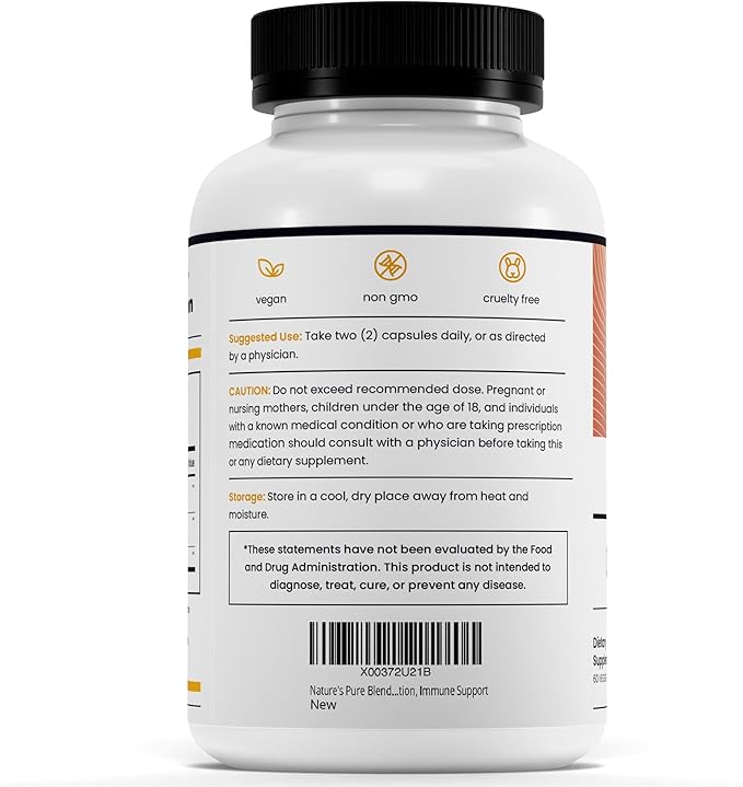 Nature's Pure Blend CoQ10 Plus – Antioxidant Formula with Arjuna &amp Shankhpushpi – CoQ10 Ubiquinol for Circulation Blood Flow &amp Energy – Coenzyme Q10 Supplement for Immune System – 60 Capsules
