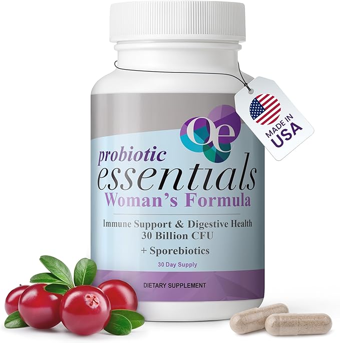 Organic Excellence Probiotics for Women – 30 Billion CFU 18 Strains Prebiotics &amp Sporebiotics – Gut Vaginal Digestive Immune &amp Urinary Tract Support – 30 Capsules