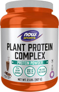 NOW Foods Sports Nutrition Plant Protein Complex 22 Grams Chocolate Mocha Powder 2-Pound