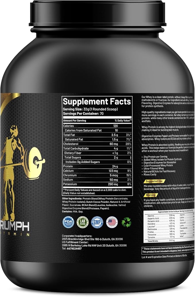 5lb Whey Protein Chocolate – 70 Servings